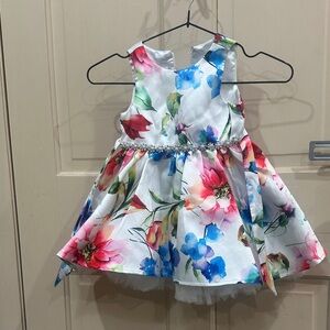 Floral Sleeveless Kids Dress